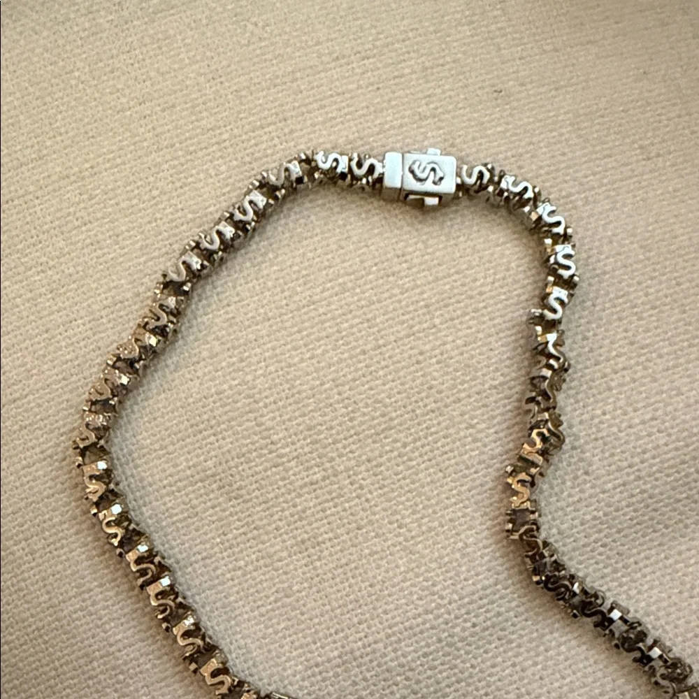 Exclusive Necklace Drop Silver Link from Cash by Cash App - Picture 2 of 4